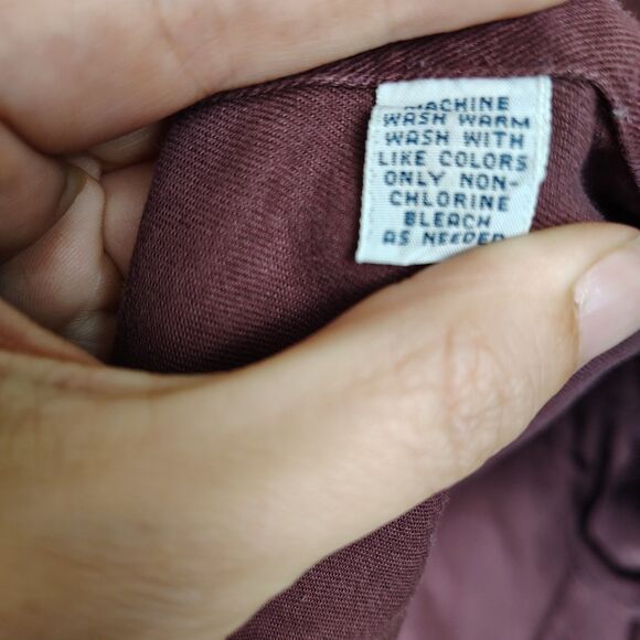 Vtg 90s Polo Ralph Lauren The Blaire Shirt Men's XXL Burgundy Cotton Button Down - Picture 8 of 10